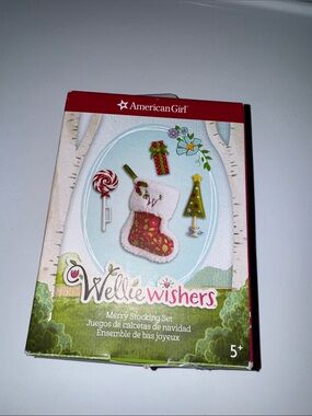 American Girl WellieWishers Merry Stocking Play Set NEW -missing lollipop